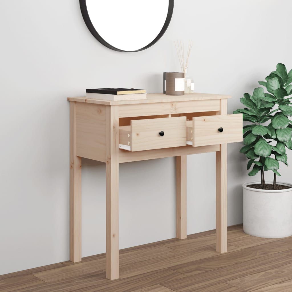 Wandtafel 70x35x75 cm massief grenenhout is nu te koop bij PeponiXL, paradijselijk wonen!