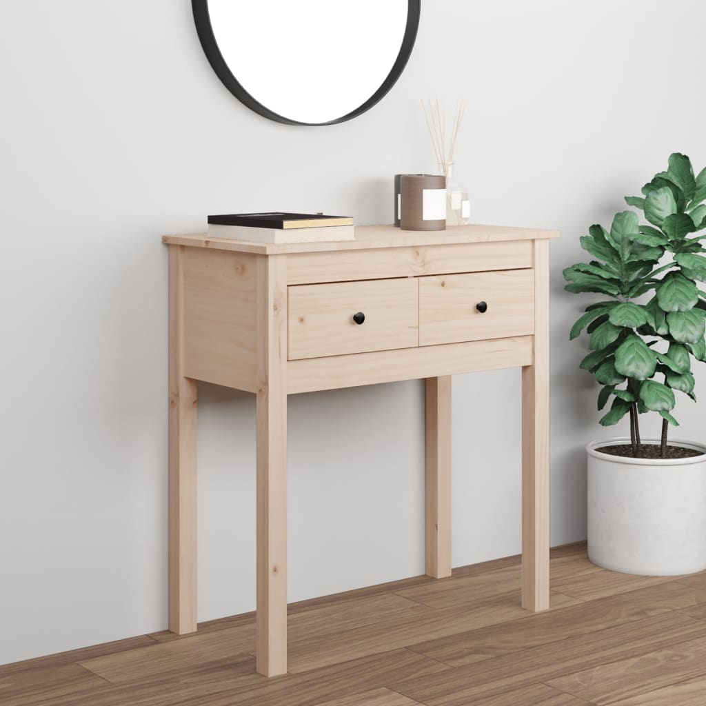Wandtafel 70x35x75 cm massief grenenhout is nu te koop bij PeponiXL, paradijselijk wonen!