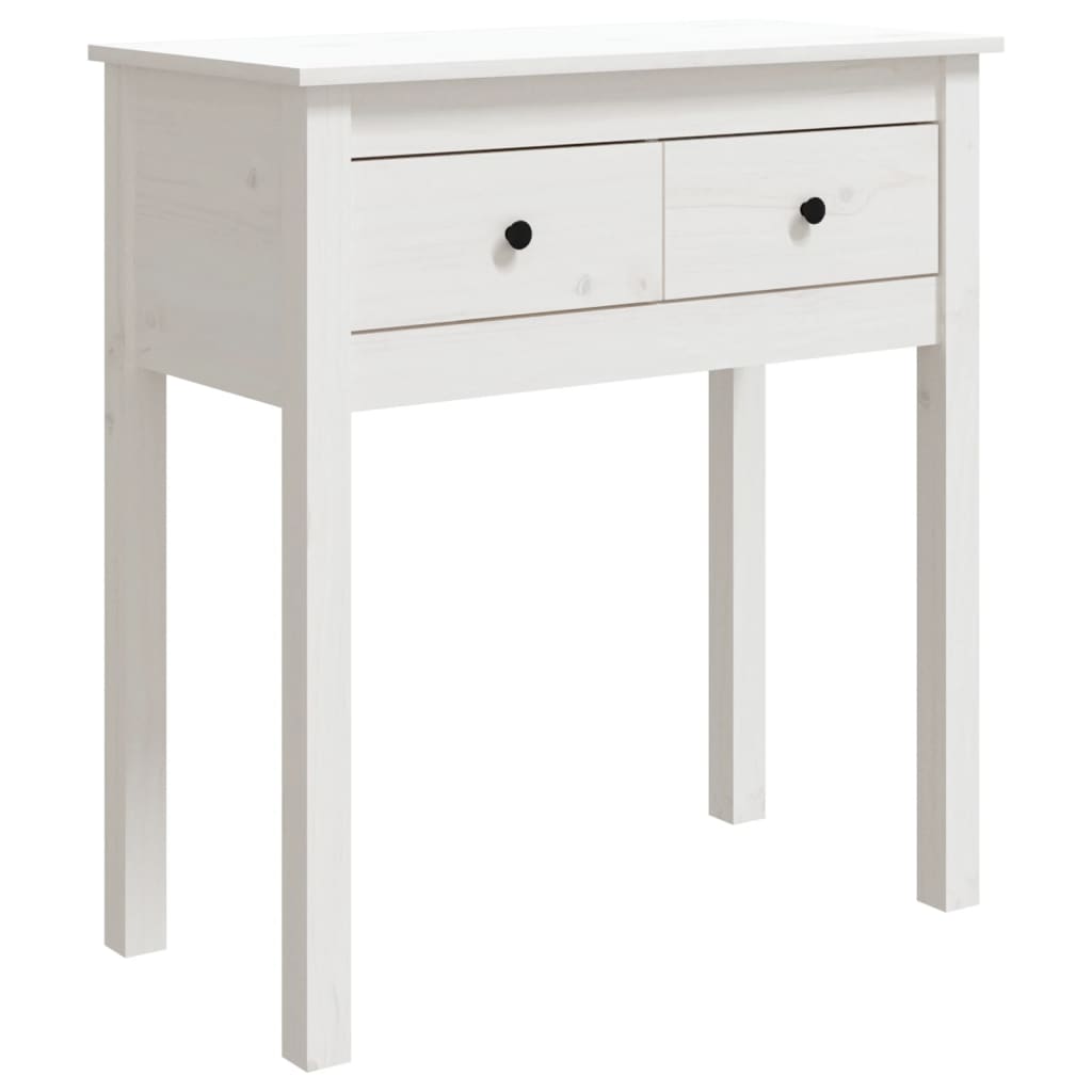 Wandtafel 70x35x75 cm massief grenenhout wit is nu te koop bij PeponiXL, paradijselijk wonen!