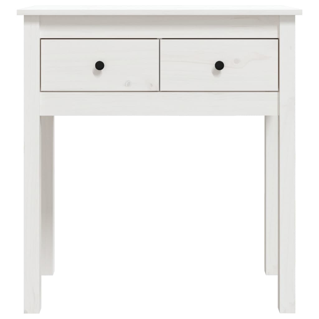 Wandtafel 70x35x75 cm massief grenenhout wit is nu te koop bij PeponiXL, paradijselijk wonen!