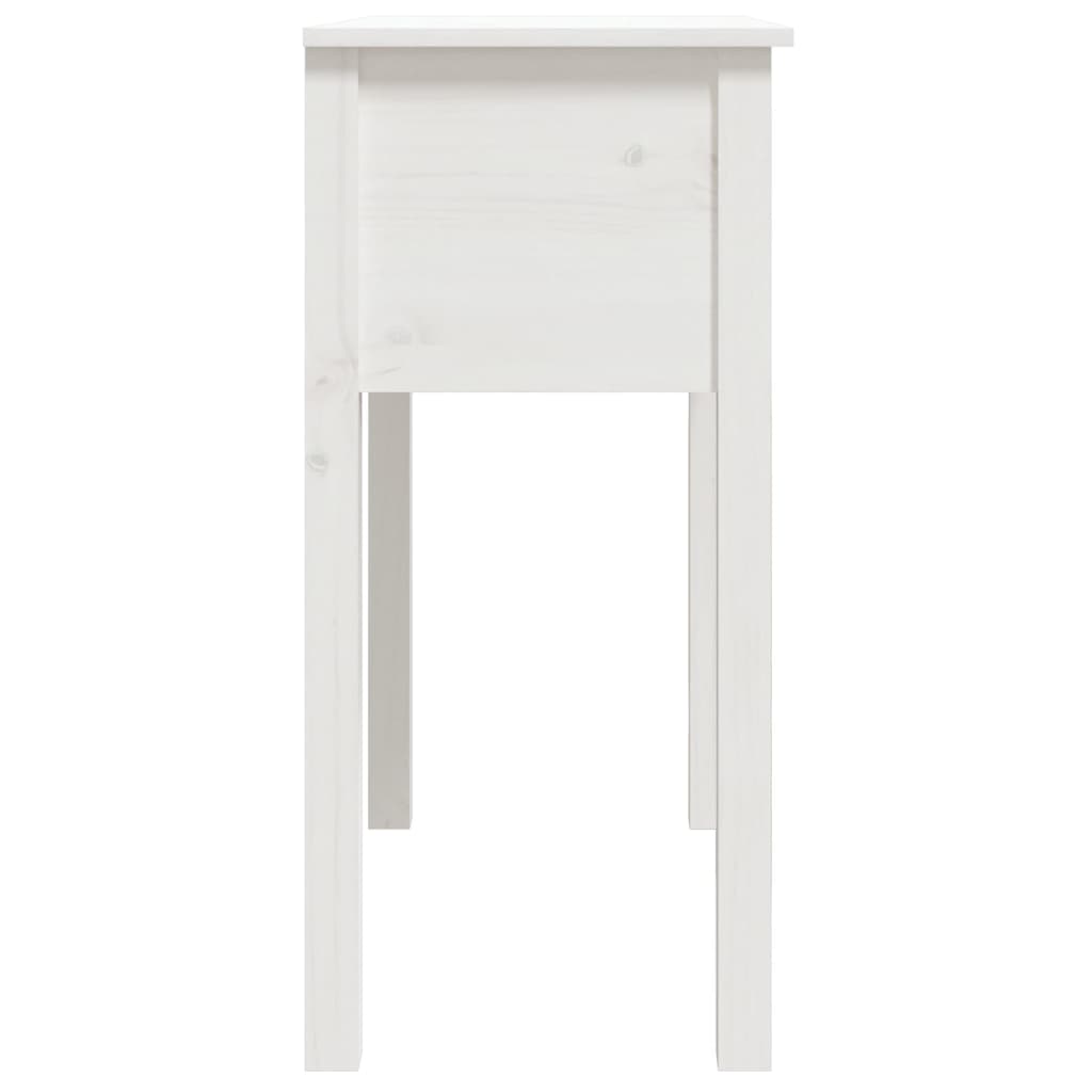 Wandtafel 70x35x75 cm massief grenenhout wit is nu te koop bij PeponiXL, paradijselijk wonen!