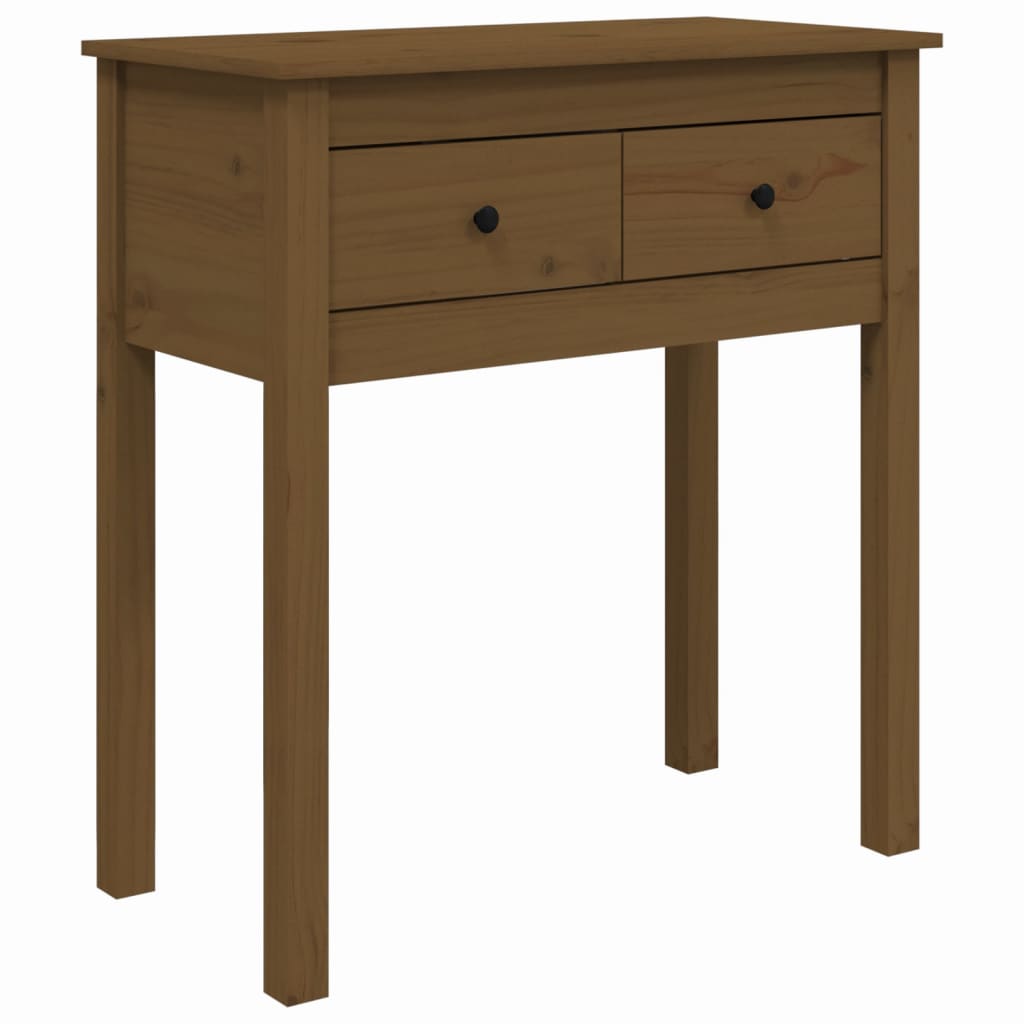 Wandtafel 70x35x75 cm massief grenenhout honingbruin is nu te koop bij PeponiXL, paradijselijk wonen!
