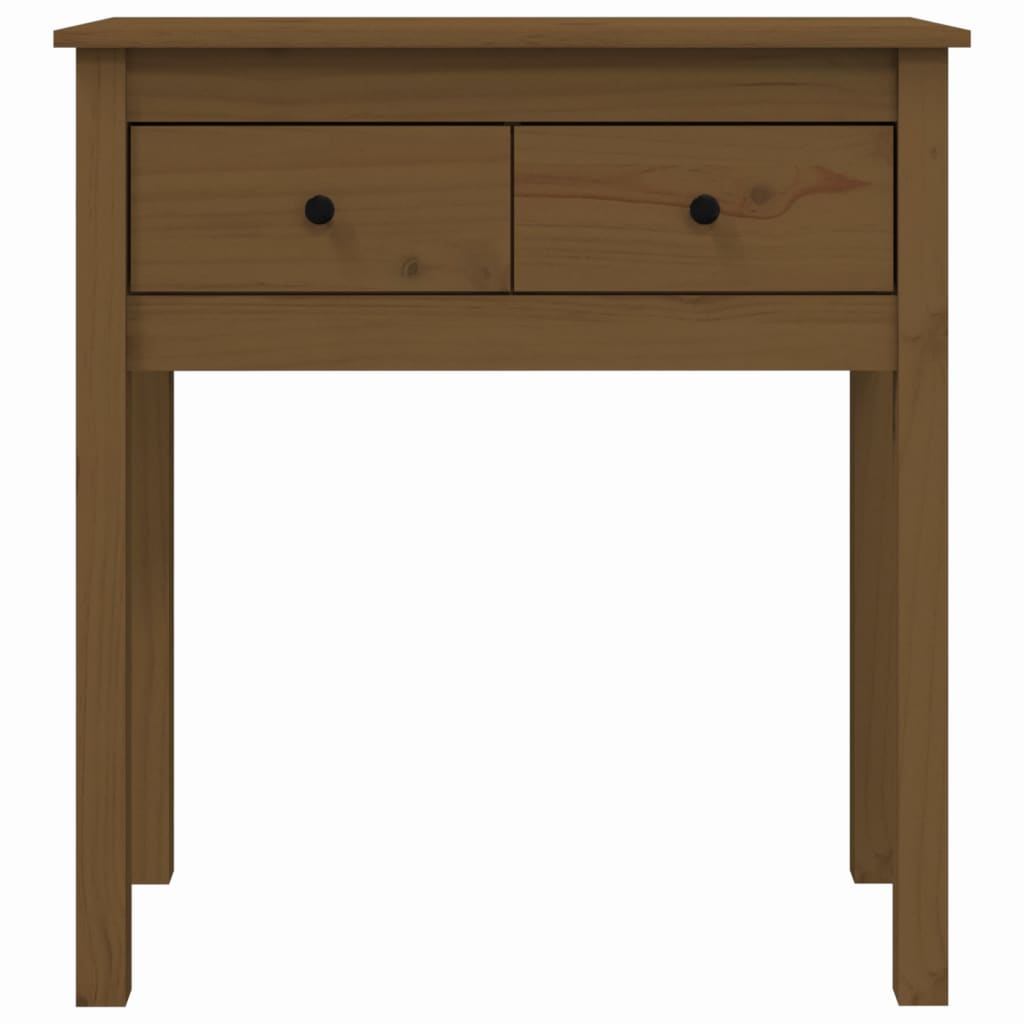 Wandtafel 70x35x75 cm massief grenenhout honingbruin is nu te koop bij PeponiXL, paradijselijk wonen!