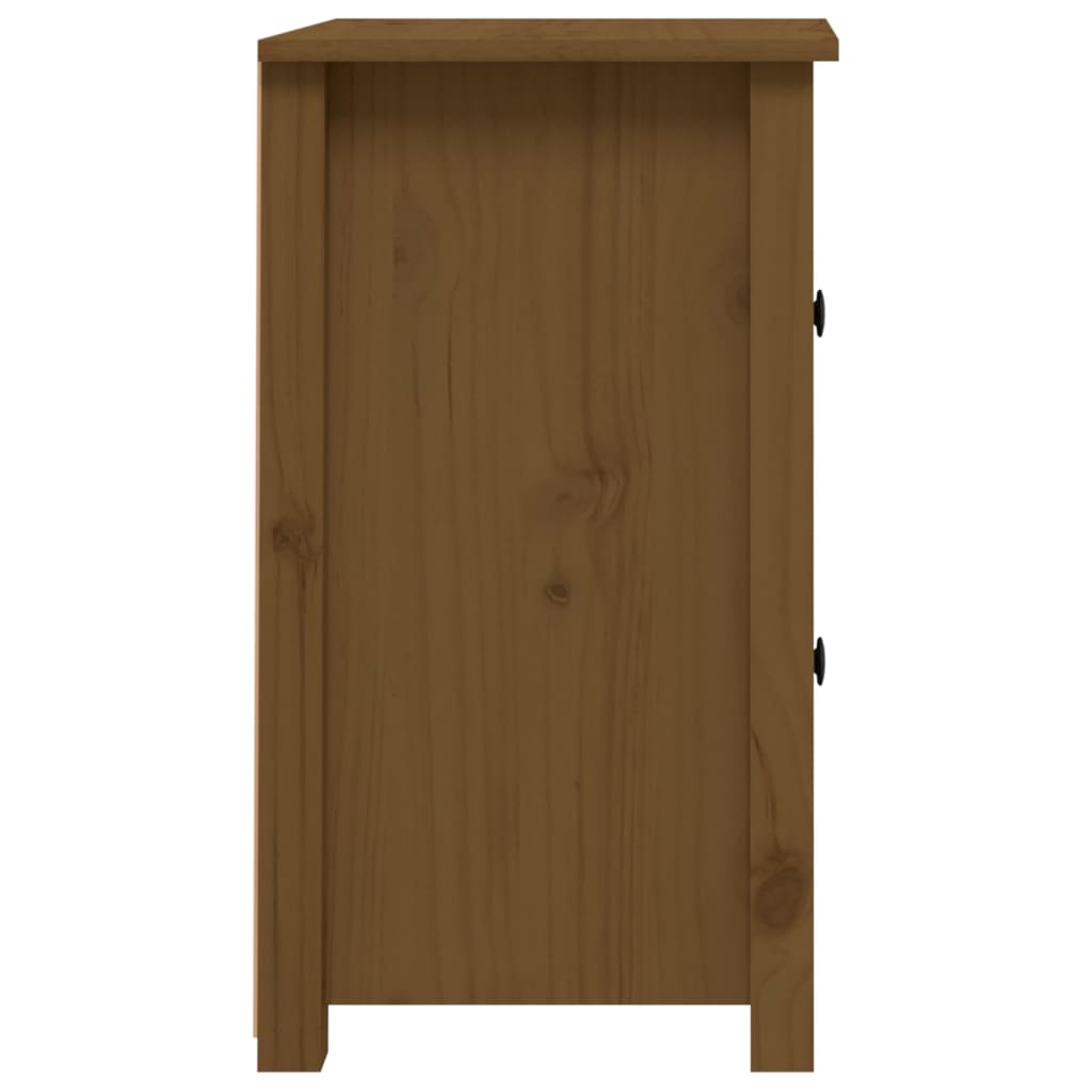 Nachtkastjes 2 st 40x35x61,5 cm massief grenenhout honingbruin is nu te koop bij PeponiXL, paradijselijk wonen!