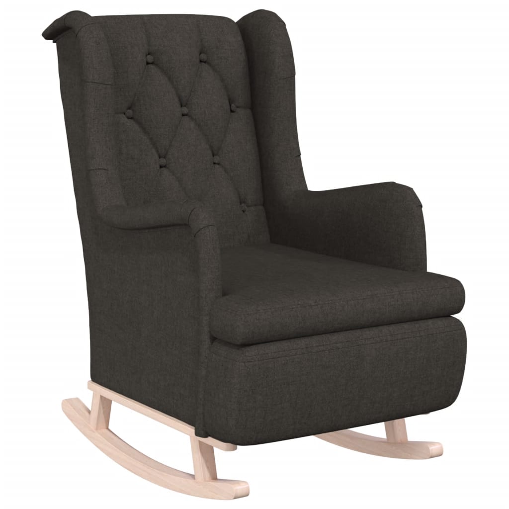 Fauteuil met schommelpoten en voetenbank stof donkergrijs is nu te koop bij PeponiXL, paradijselijk wonen!