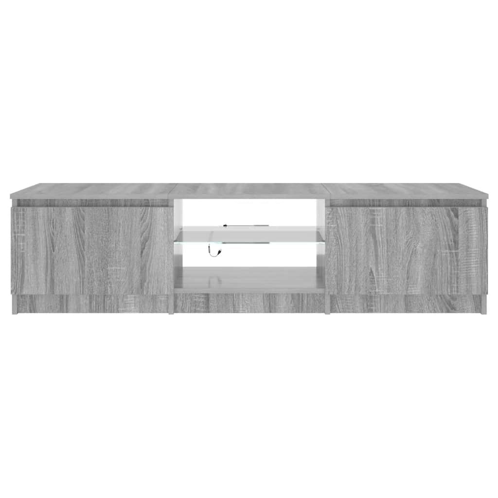 Tv-meubel met LED-verlichting 140x40x36 cm grijs sonoma eiken is nu te koop bij PeponiXL, paradijselijk wonen!