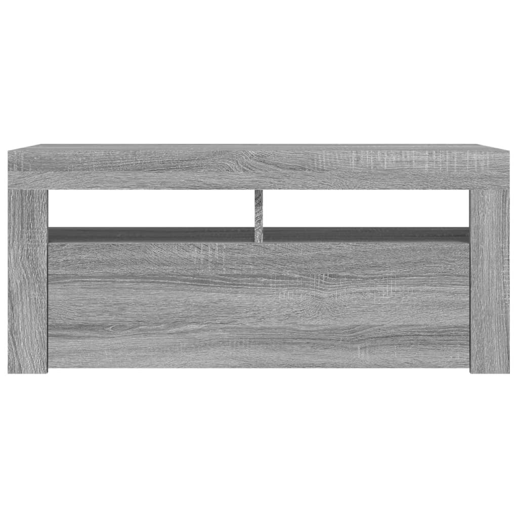 Tv-meubel met LED-verlichting 90x35x40 cm grijs sonoma eiken is nu te koop bij PeponiXL, paradijselijk wonen!