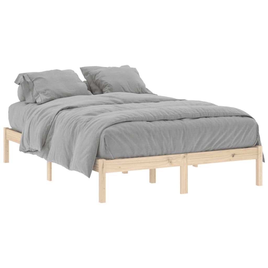 Bedframe zonder matras massief grenenhout 137x190 cm vol is nu te koop bij PeponiXL, paradijselijk wonen!
