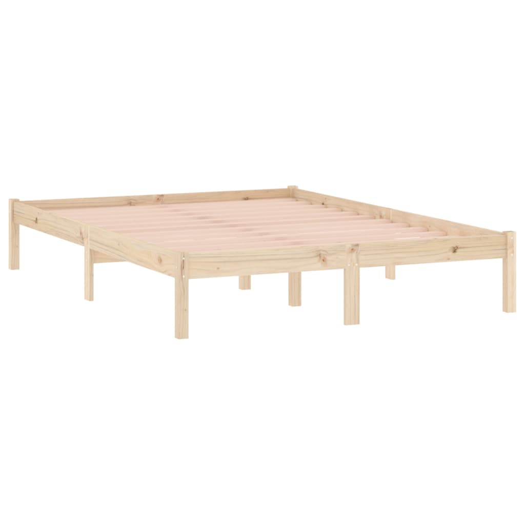 Bedframe zonder matras massief grenenhout 137x190 cm vol is nu te koop bij PeponiXL, paradijselijk wonen!