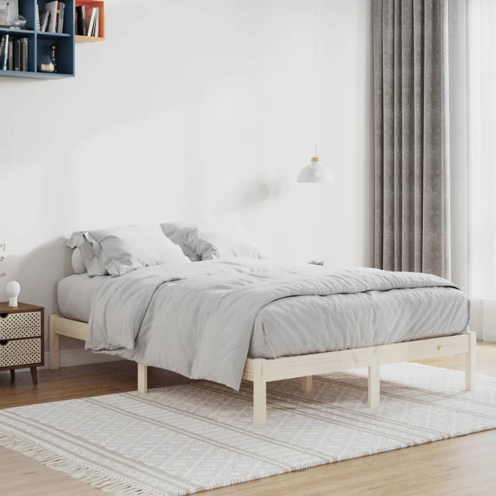 Bedframe zonder matras massief grenenhout 137x190 cm vol is nu te koop bij PeponiXL, paradijselijk wonen!