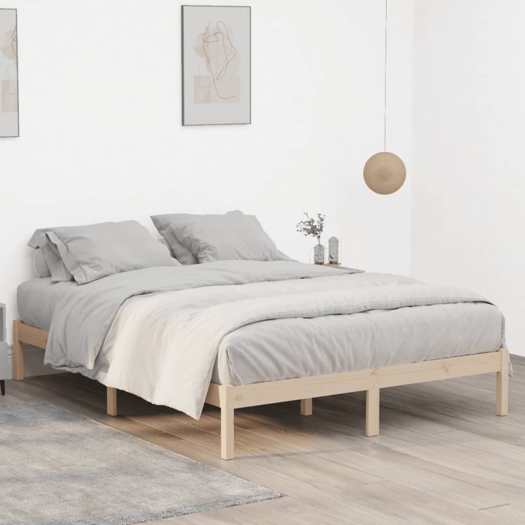 Bedframe zonder matras massief grenenhout 193x203 cm kingsize is nu te koop bij PeponiXL, paradijselijk wonen!