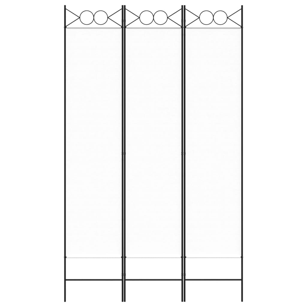 Kamerscherm met 3 panelen 120x200 cm stof wit is nu te koop bij PeponiXL, paradijselijk wonen!