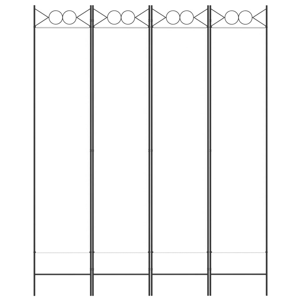 Kamerscherm met 4 panelen 160x200 cm stof wit is nu te koop bij PeponiXL, paradijselijk wonen!