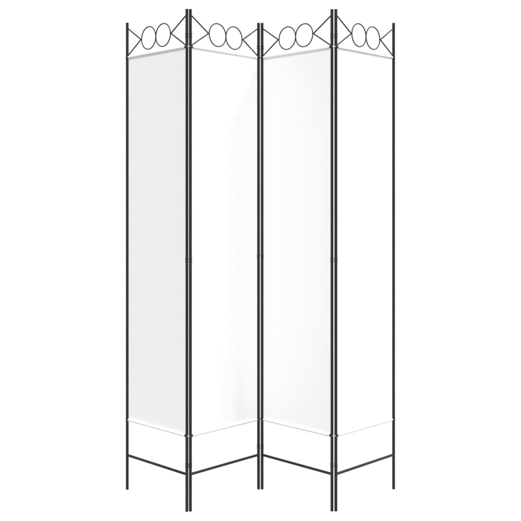 Kamerscherm met 4 panelen 160x200 cm stof wit is nu te koop bij PeponiXL, paradijselijk wonen!