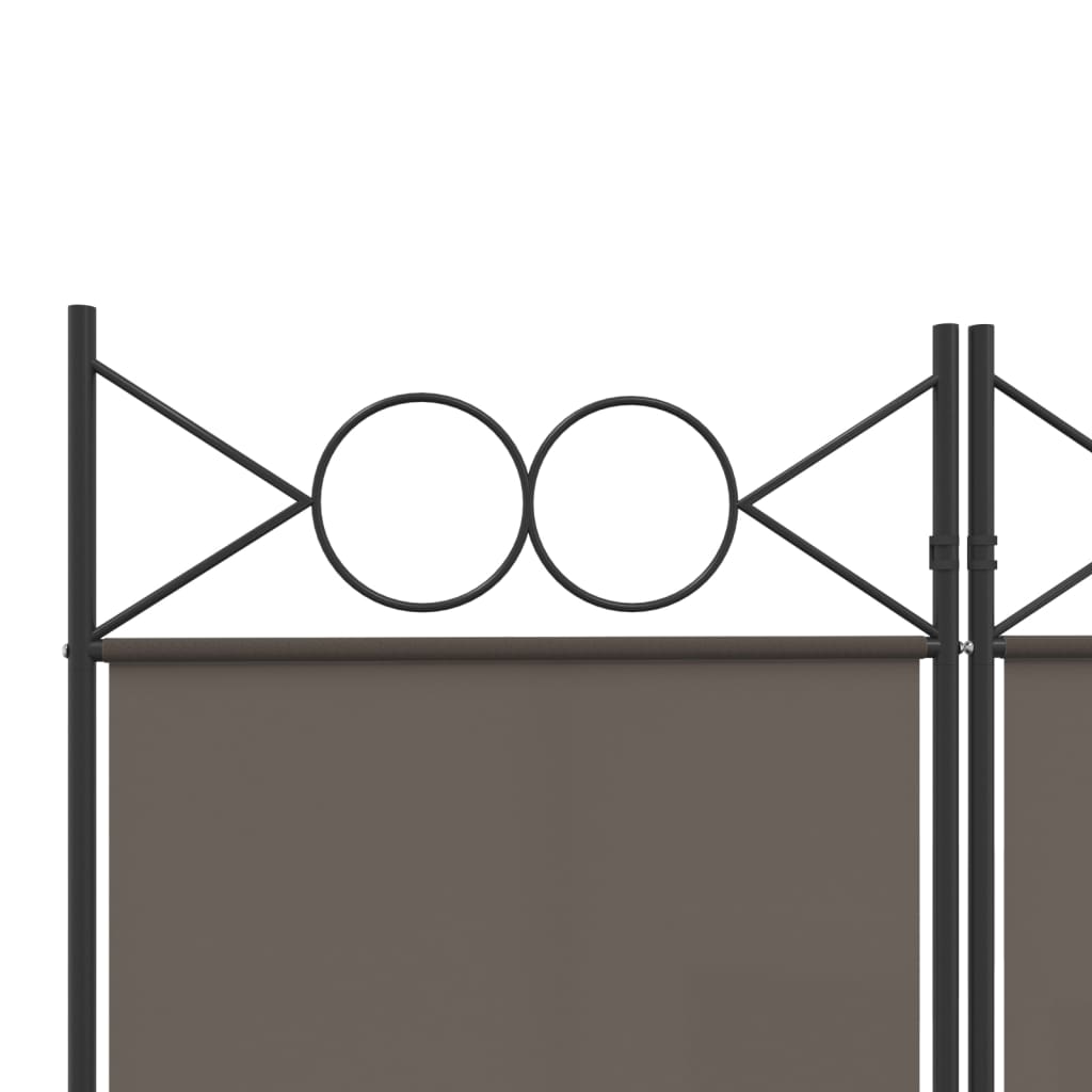 Kamerscherm met 5 panelen 200x200 cm stof antracietkleurig is nu te koop bij PeponiXL, paradijselijk wonen!