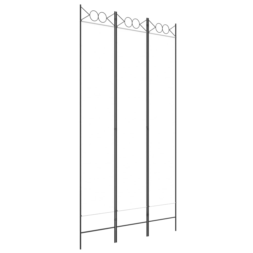 Kamerscherm met 3 panelen 120x220 cm stof wit is nu te koop bij PeponiXL, paradijselijk wonen!