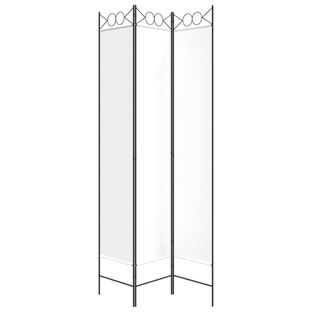 Kamerscherm met 3 panelen 120x220 cm stof wit is nu te koop bij PeponiXL, paradijselijk wonen!