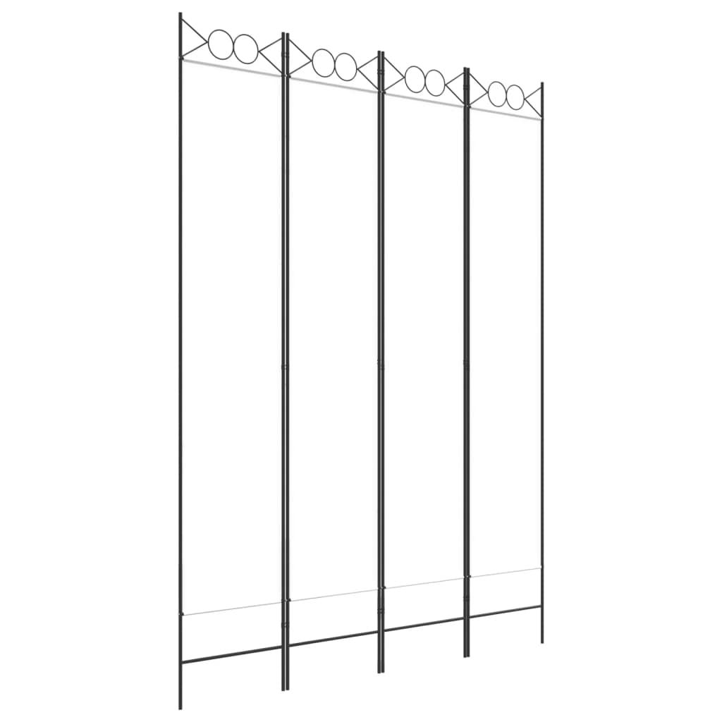 Kamerscherm met 4 panelen 160x220 cm stof wit is nu te koop bij PeponiXL, paradijselijk wonen!