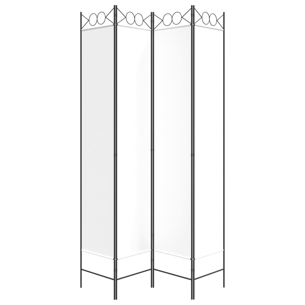Kamerscherm met 4 panelen 160x220 cm stof wit is nu te koop bij PeponiXL, paradijselijk wonen!