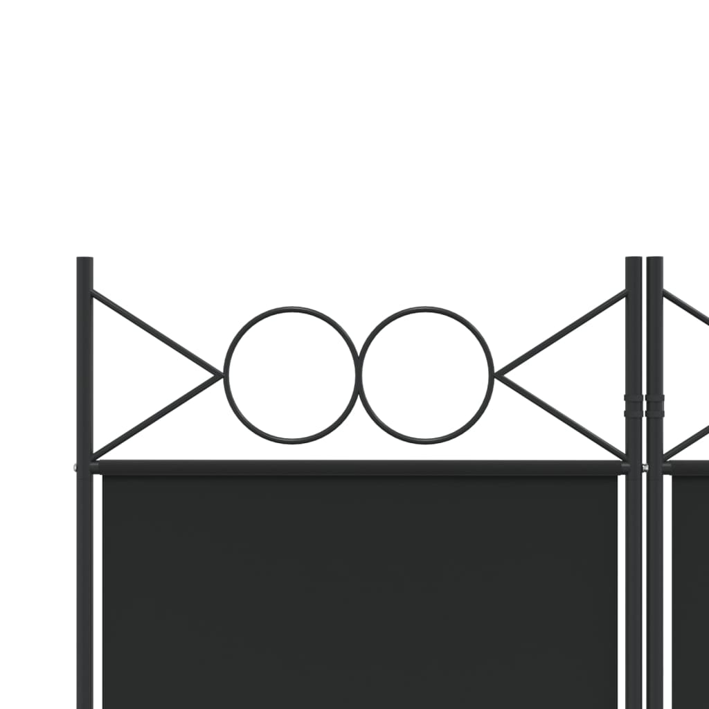 Kamerscherm met 4 panelen 200x200 cm stof zwart is nu te koop bij PeponiXL, paradijselijk wonen!