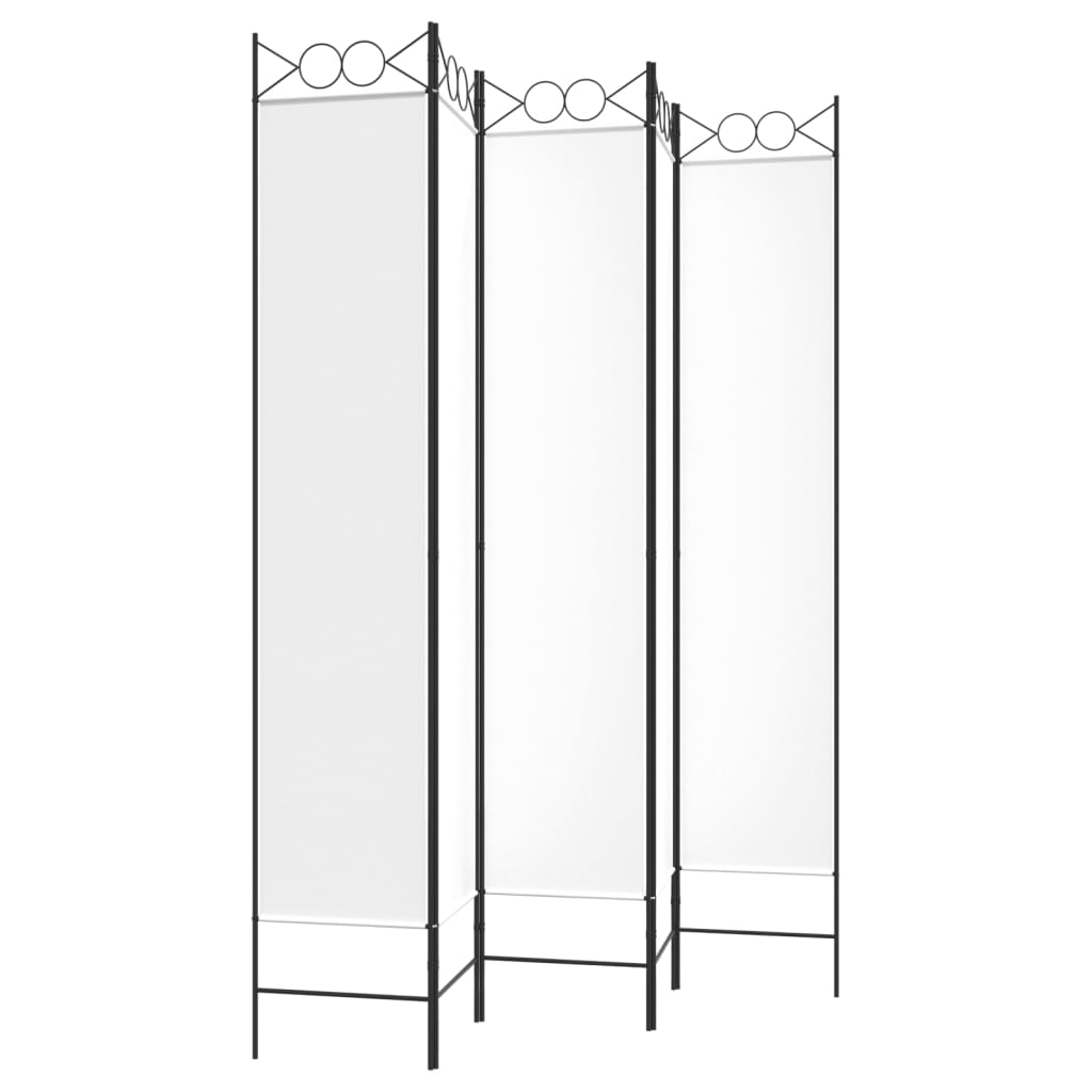 Kamerscherm met 5 panelen 200x220 cm stof wit is nu te koop bij PeponiXL, paradijselijk wonen!