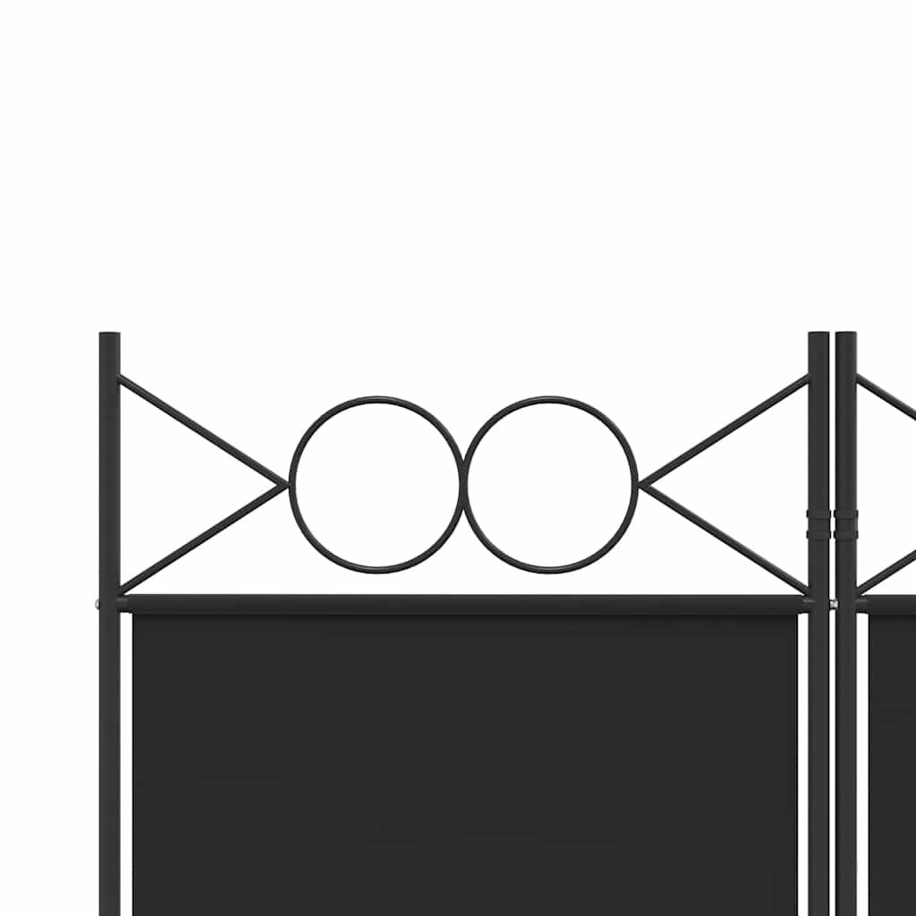 Kamerscherm met 6 panelen 240x220 cm stof zwart is nu te koop bij PeponiXL, paradijselijk wonen!