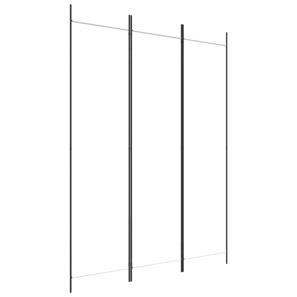 Kamerscherm met 3 panelen 150x200 cm stof wit is nu te koop bij PeponiXL, paradijselijk wonen!