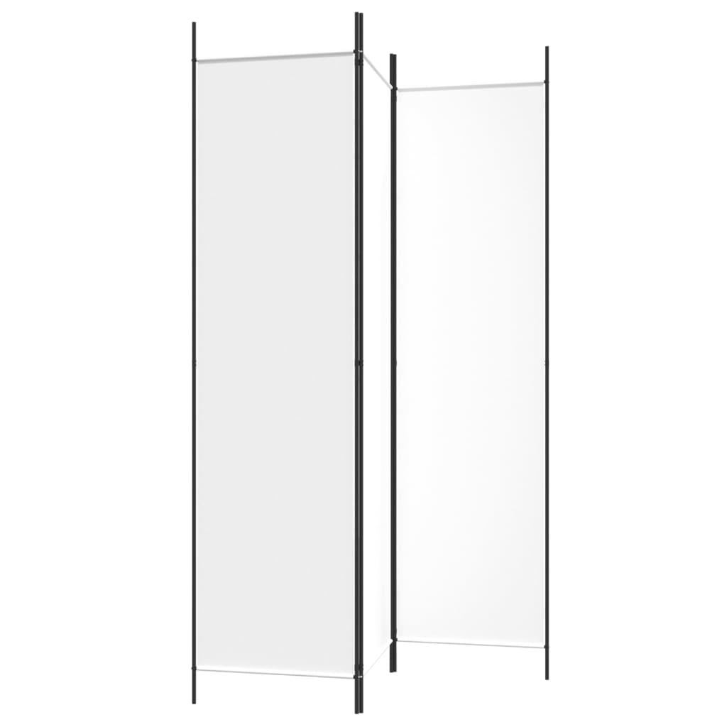 Kamerscherm met 3 panelen 150x200 cm stof wit is nu te koop bij PeponiXL, paradijselijk wonen!