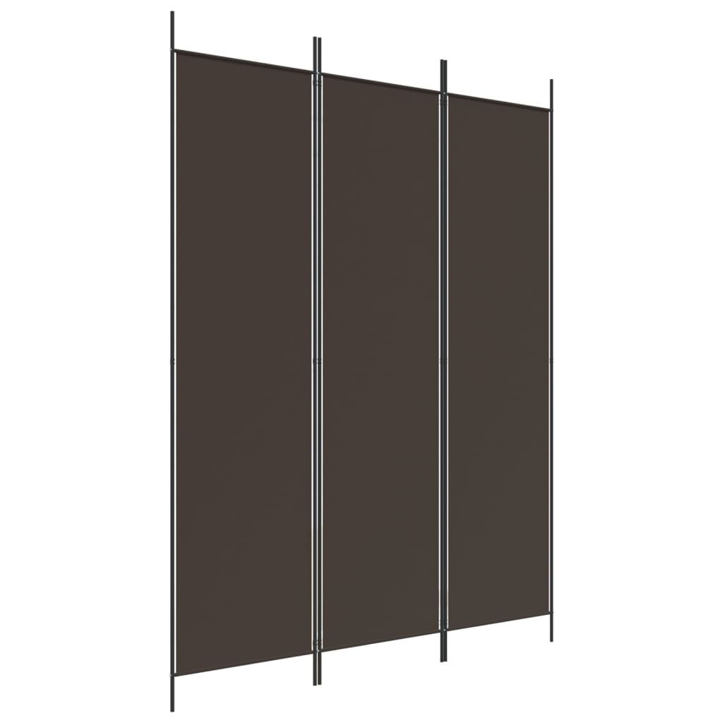 Kamerscherm met 3 panelen 150x200 cm stof bruin is nu te koop bij PeponiXL, paradijselijk wonen!