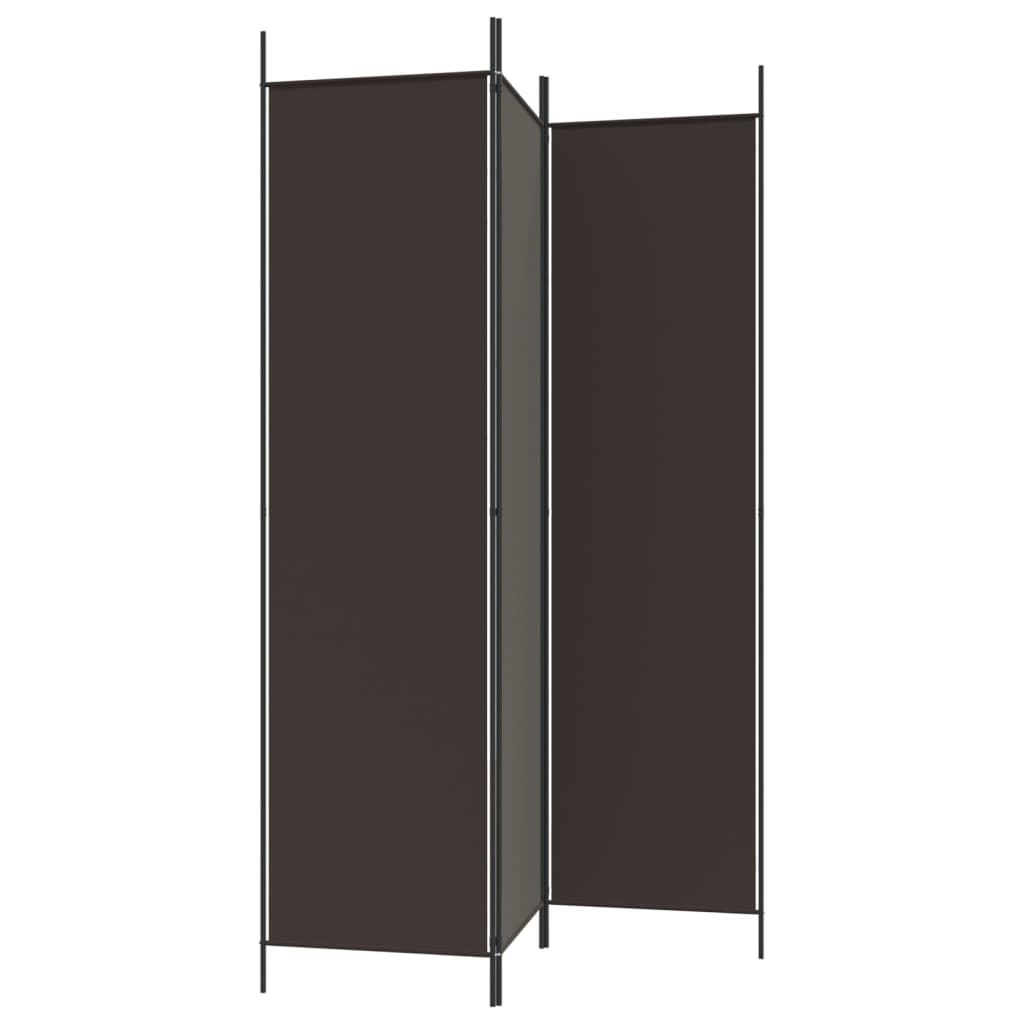 Kamerscherm met 3 panelen 150x200 cm stof bruin is nu te koop bij PeponiXL, paradijselijk wonen!