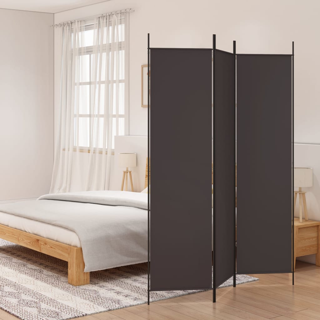 Kamerscherm met 3 panelen 150x200 cm stof bruin is nu te koop bij PeponiXL, paradijselijk wonen!