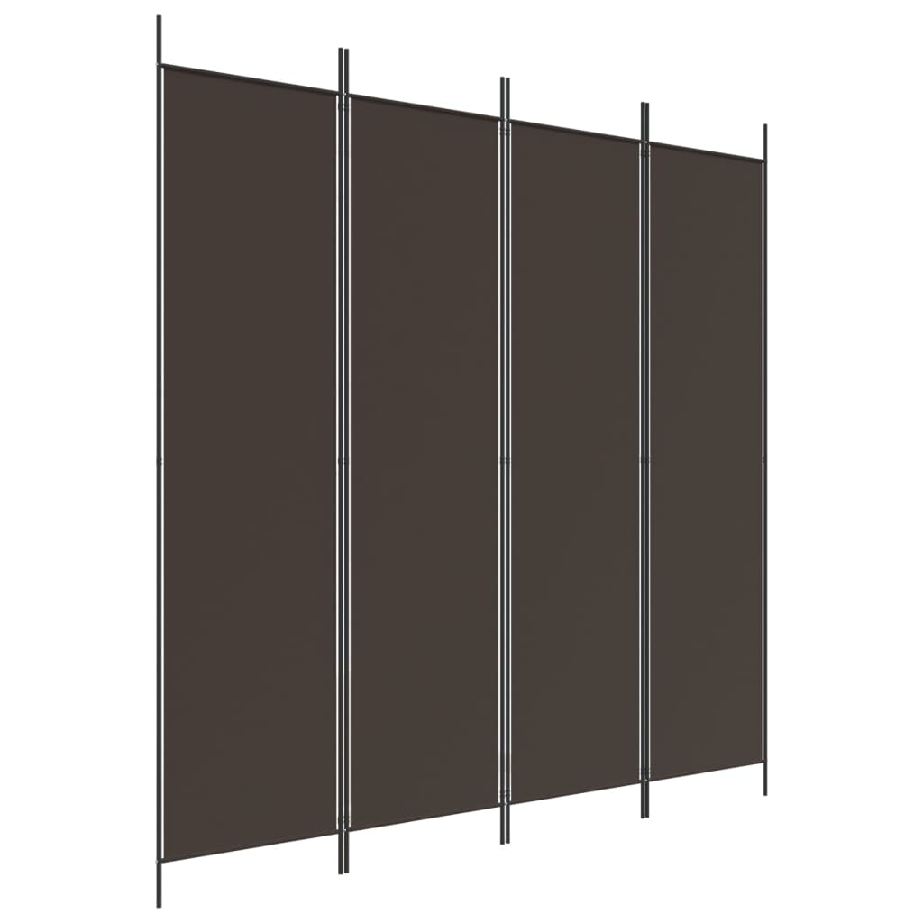 Kamerscherm met 4 panelen 200x200 cm stof bruin is nu te koop bij PeponiXL, paradijselijk wonen!