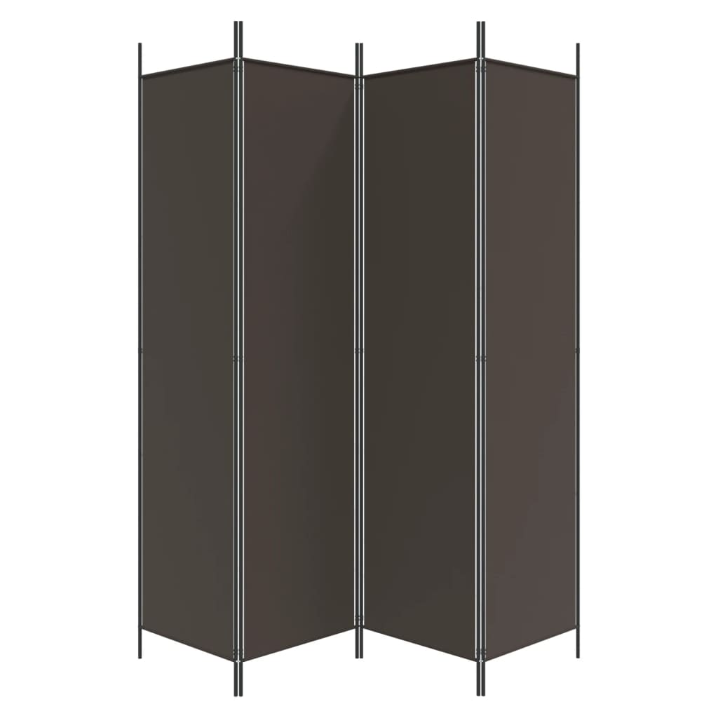 Kamerscherm met 4 panelen 200x200 cm stof bruin is nu te koop bij PeponiXL, paradijselijk wonen!