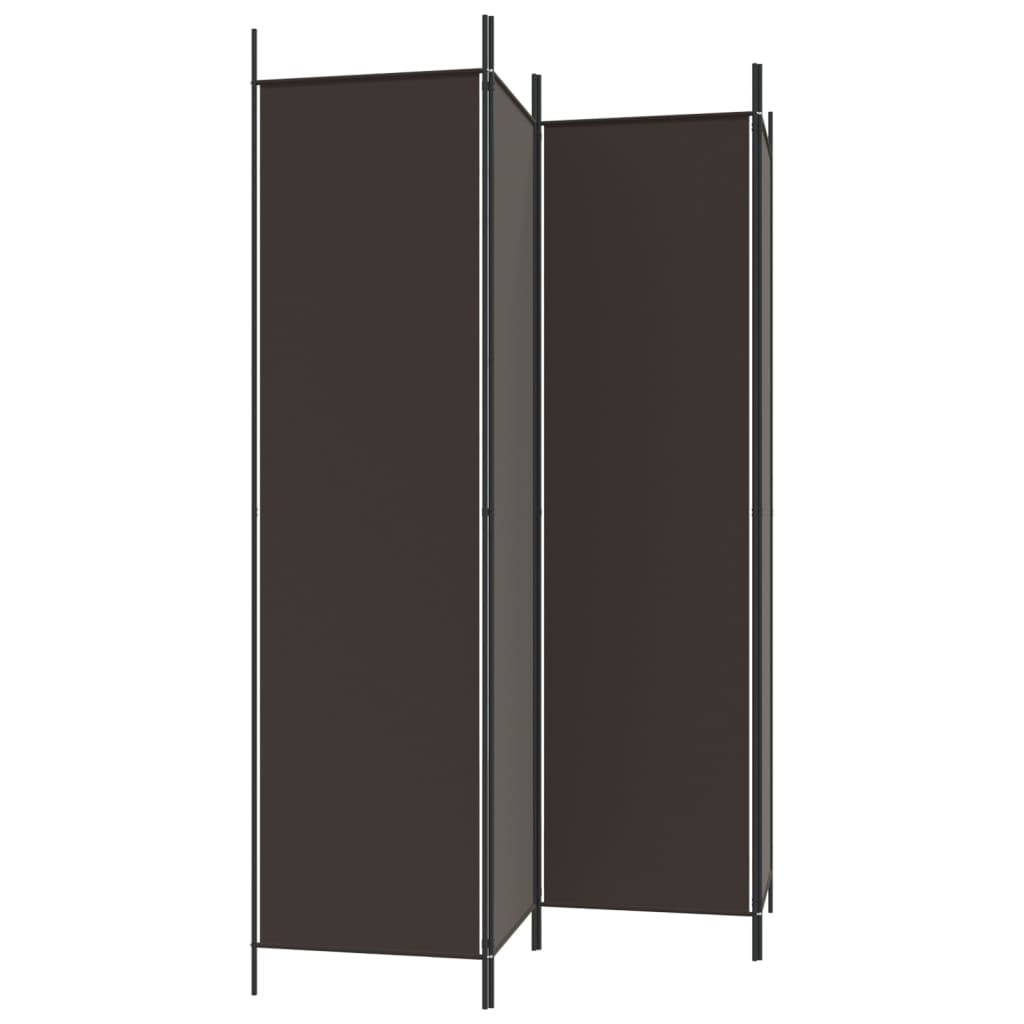 Kamerscherm met 4 panelen 200x200 cm stof bruin is nu te koop bij PeponiXL, paradijselijk wonen!