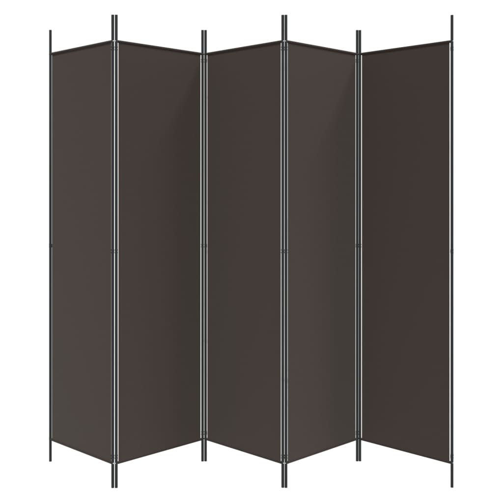 Kamerscherm met 5 panelen 250x200 cm stof bruin is nu te koop bij PeponiXL, paradijselijk wonen!