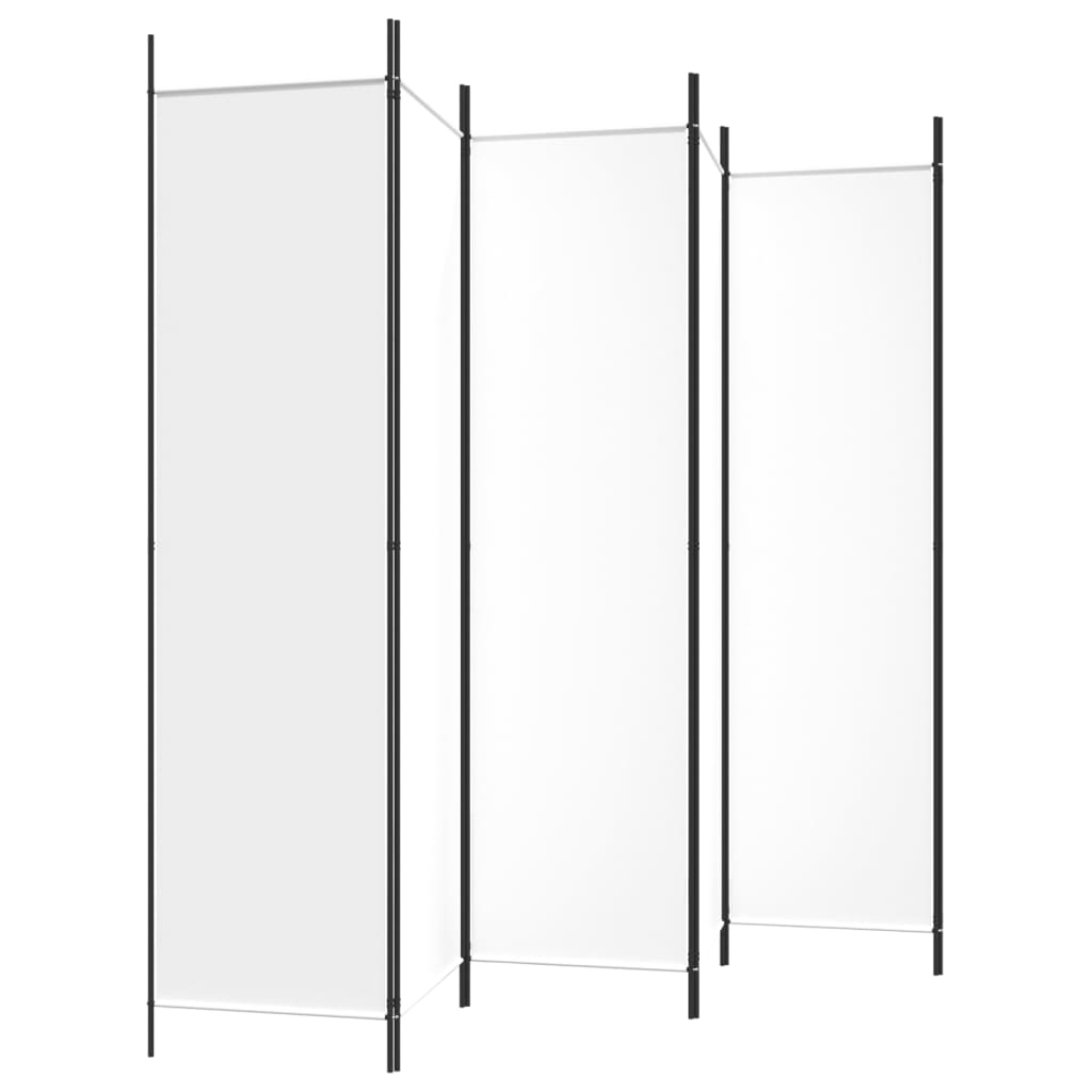 Kamerscherm met 6 panelen 300x200 cm stof wit is nu te koop bij PeponiXL, paradijselijk wonen!