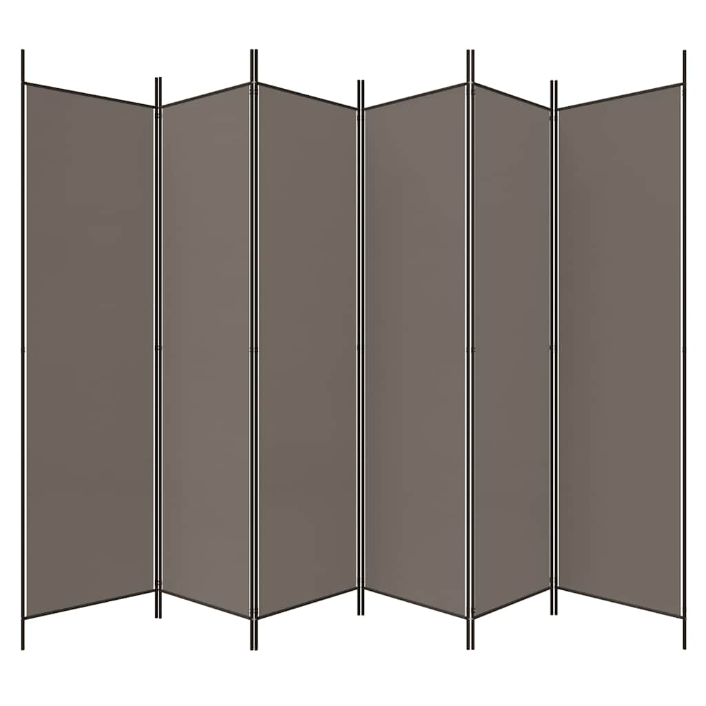 Kamerscherm met 6 panelen 300x200 cm stof antracietkleurig is nu te koop bij PeponiXL, paradijselijk wonen!
