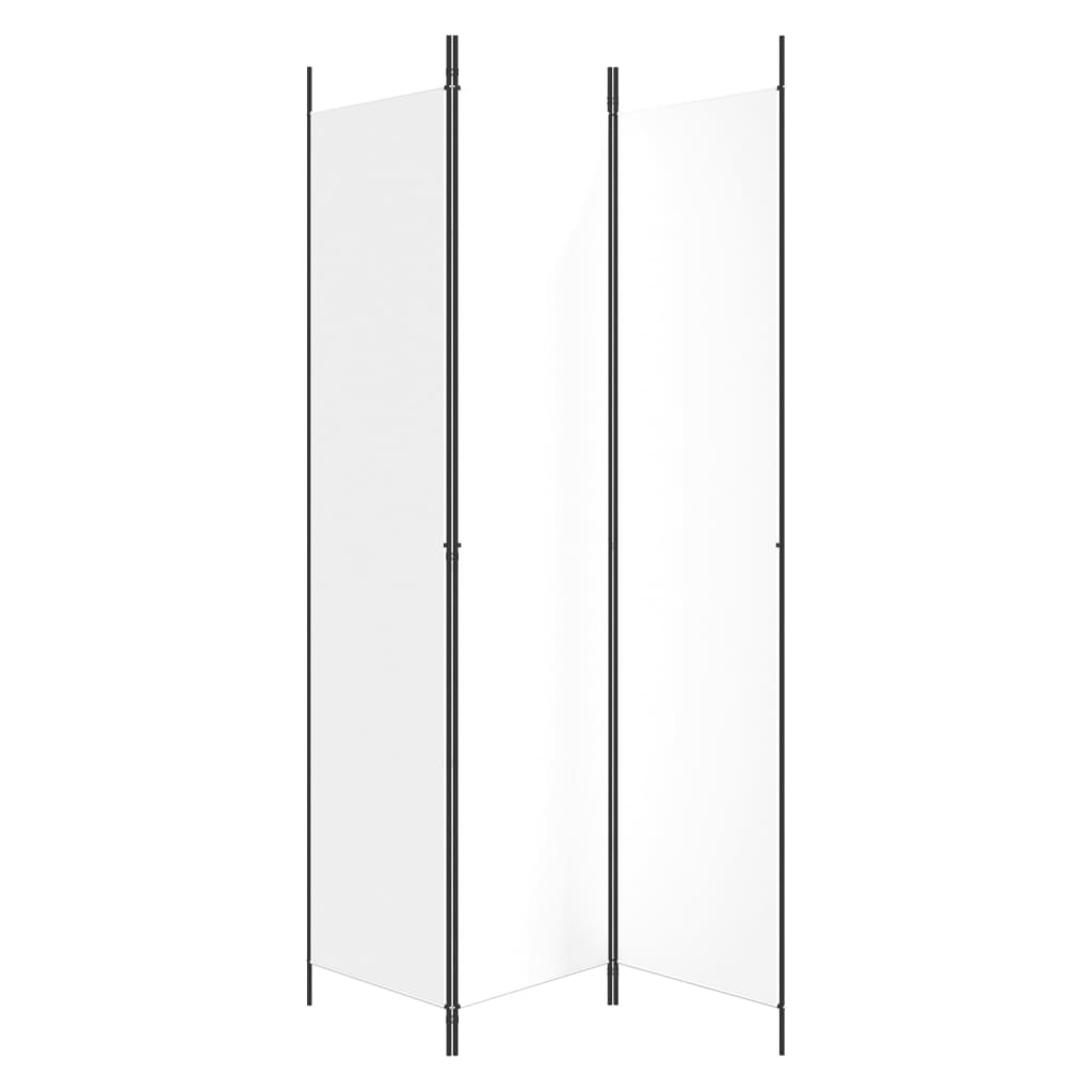 Kamerscherm met 3 panelen 150x220 cm stof wit is nu te koop bij PeponiXL, paradijselijk wonen!