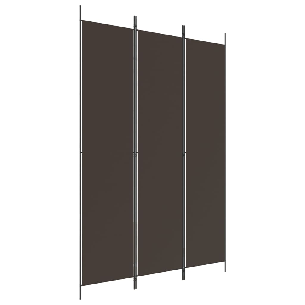Kamerscherm met 3 panelen 150x220 cm stof bruin is nu te koop bij PeponiXL, paradijselijk wonen!