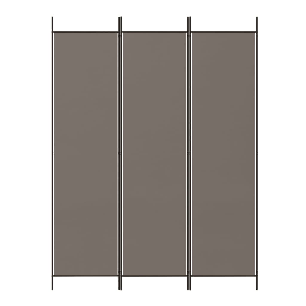 Kamerscherm met 3 panelen 150x220 cm stof antracietkleurig is nu te koop bij PeponiXL, paradijselijk wonen!