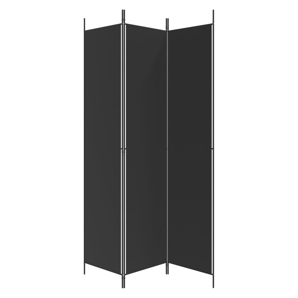 Kamerscherm met 3 panelen 150x220 cm stof zwart is nu te koop bij PeponiXL, paradijselijk wonen!