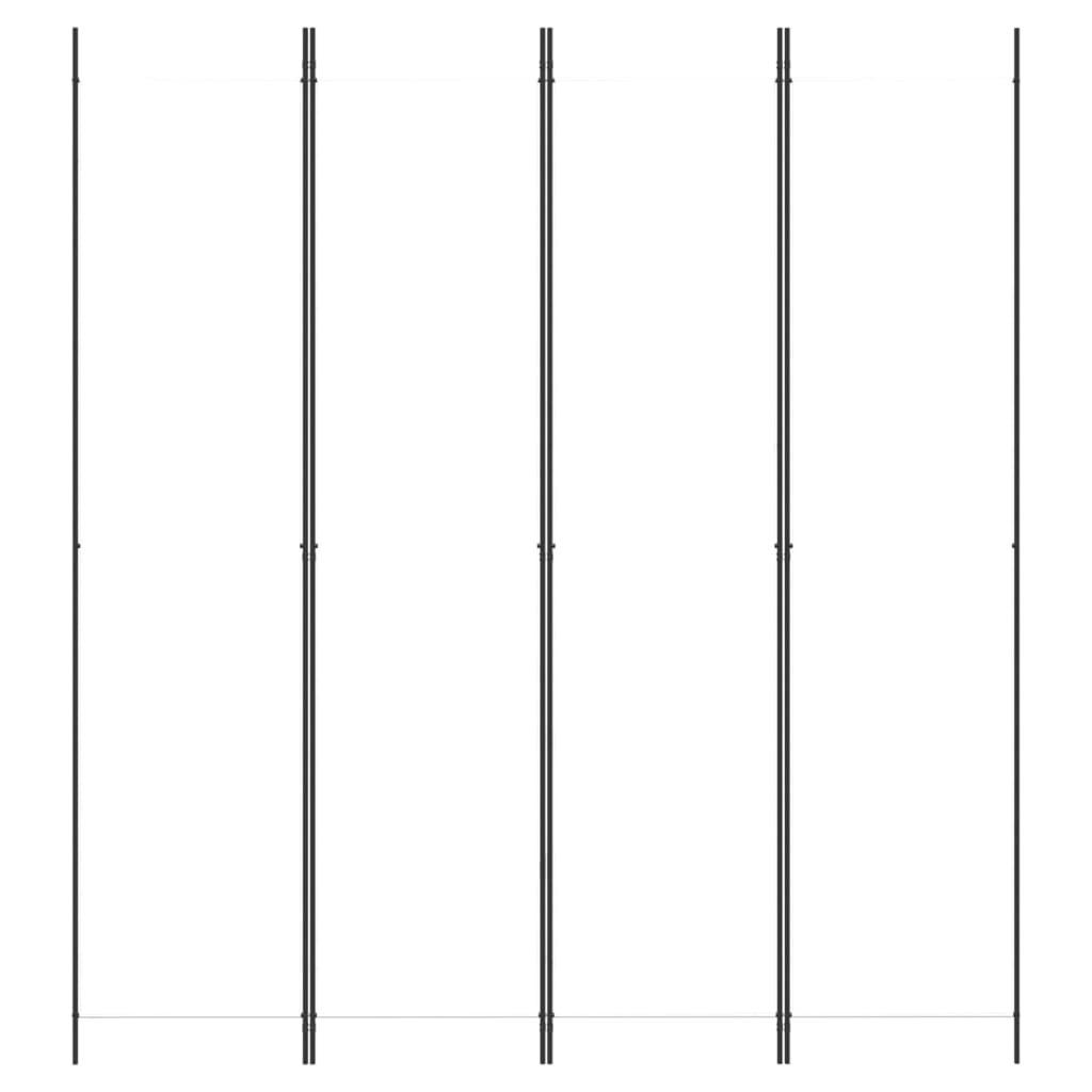 Kamerscherm met 4 panelen 200x220 cm stof wit is nu te koop bij PeponiXL, paradijselijk wonen!