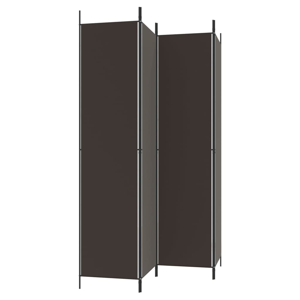 Kamerscherm met 4 panelen 200x220 cm stof bruin is nu te koop bij PeponiXL, paradijselijk wonen!