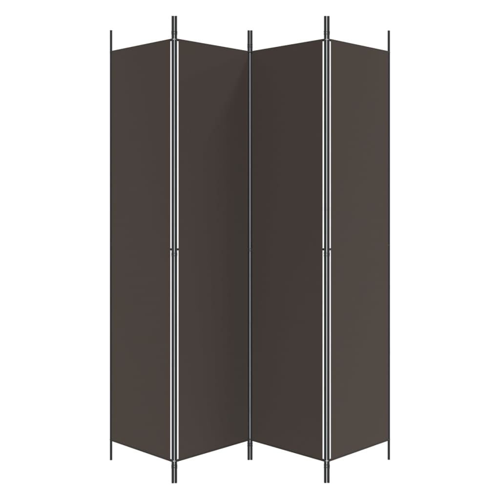 Kamerscherm met 4 panelen 200x220 cm stof bruin is nu te koop bij PeponiXL, paradijselijk wonen!