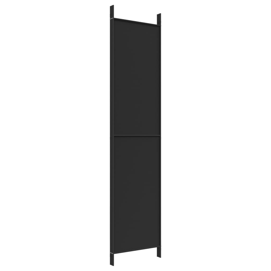 Kamerscherm met 4 panelen 200x220 cm stof zwart is nu te koop bij PeponiXL, paradijselijk wonen!