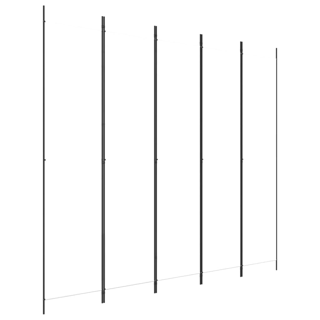 Kamerscherm met 5 panelen 250x220 cm stof wit is nu te koop bij PeponiXL, paradijselijk wonen!