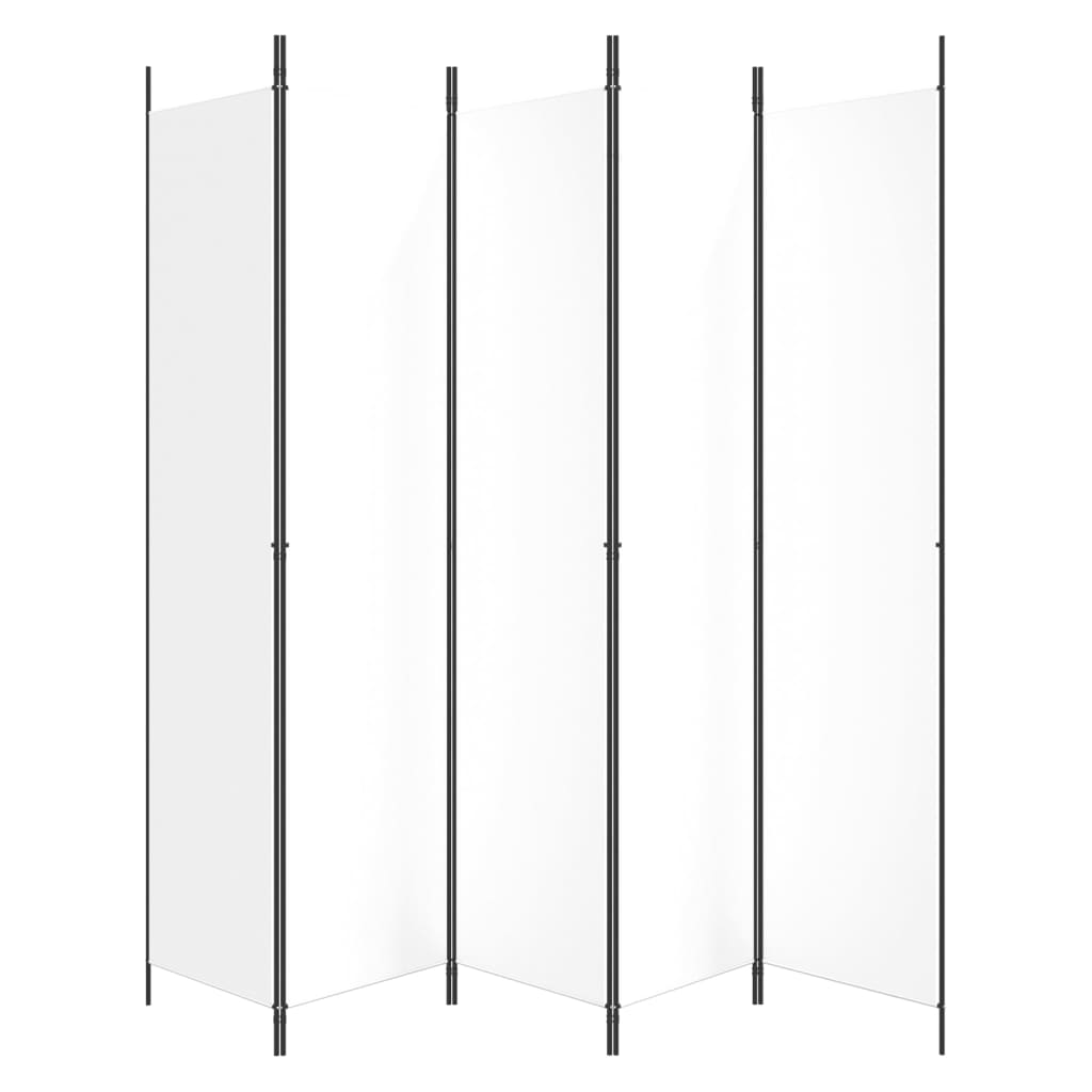 Kamerscherm met 5 panelen 250x220 cm stof wit is nu te koop bij PeponiXL, paradijselijk wonen!