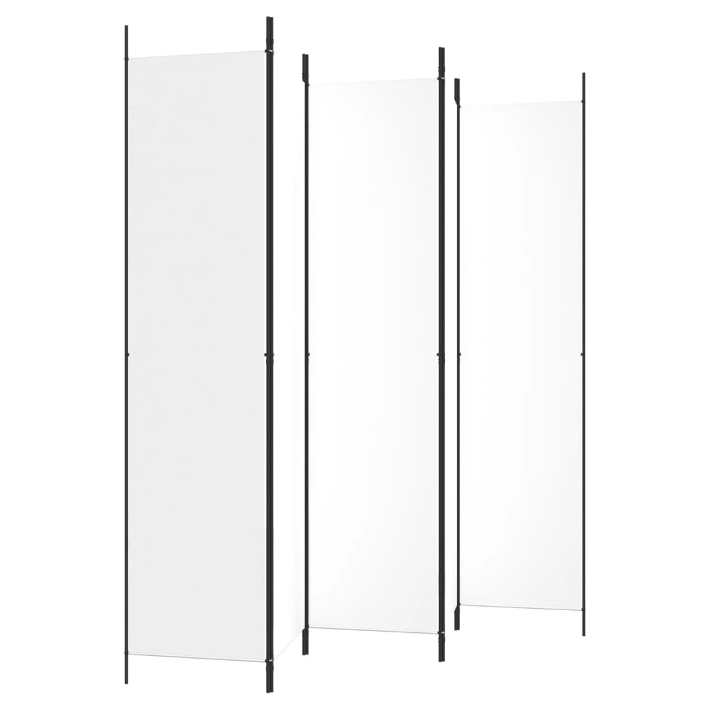 Kamerscherm met 5 panelen 250x220 cm stof wit is nu te koop bij PeponiXL, paradijselijk wonen!