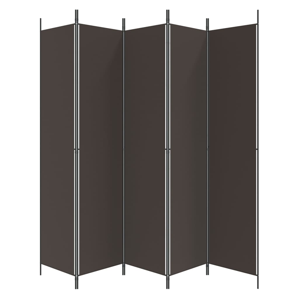 Kamerscherm met 5 panelen 250x220 cm stof bruin is nu te koop bij PeponiXL, paradijselijk wonen!