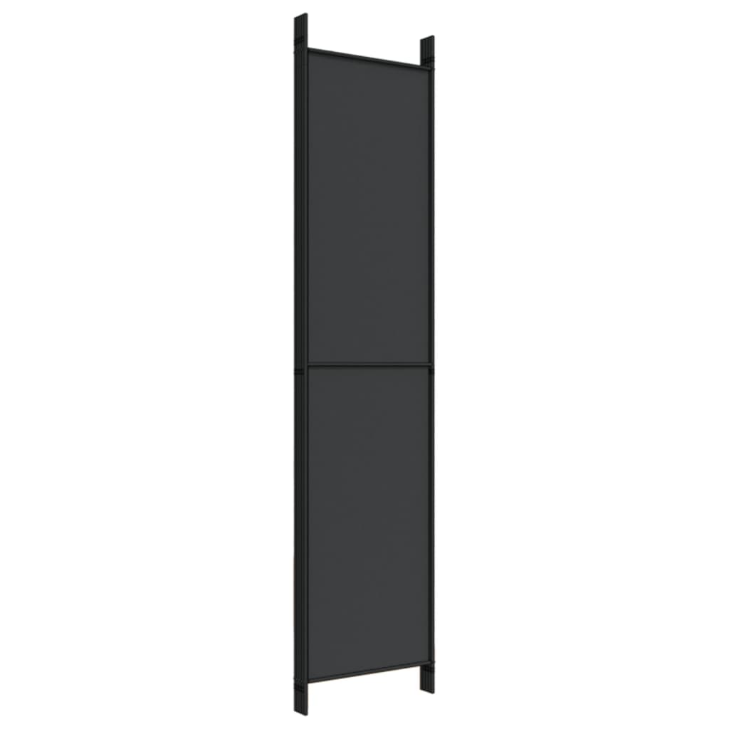 Kamerscherm met 5 panelen 250x220 cm stof zwart is nu te koop bij PeponiXL, paradijselijk wonen!
